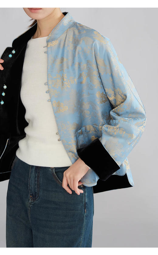 裁缝学苑AS428 新中式真丝外套丝绒缎外套纸样桑蚕丝打版裁剪样板 商品图6