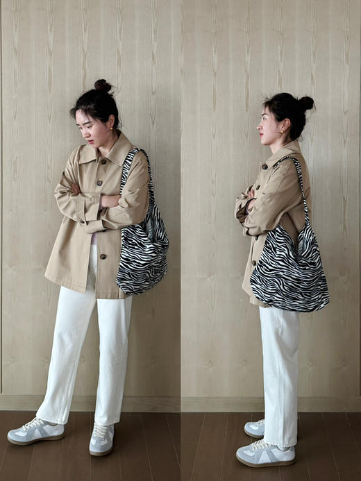 25春秋｜巴*立裁挺阔 抗皱翻领中长款小个子风衣外套【包邮+三天无理由退换 商品图4