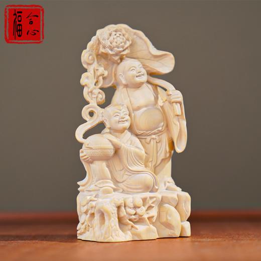 【黄老师推荐】黄杨木和合二仙摆件 商品图6
