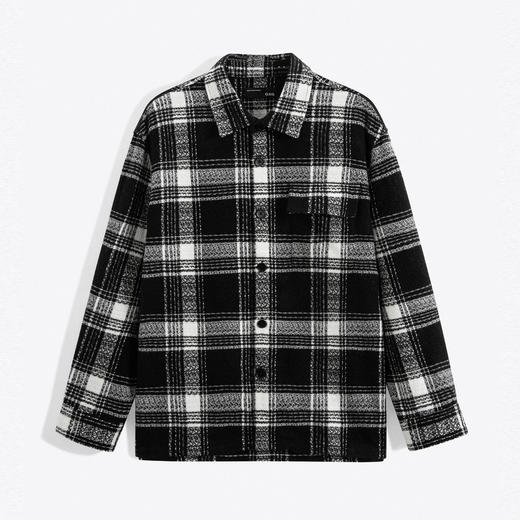 GXG男装 黑白格长袖翻领衬衫 冬季热卖GEX10327574 商品图3