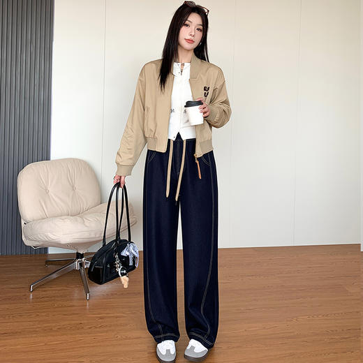 【高腰阔腿 宽松百搭】SIIJJEYY枝辑 春夏修容线香蕉牛仔裤 2507 商品图11