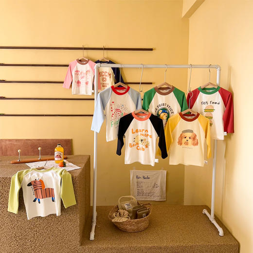 【39.9元/2件清仓】儿童莱卡棉长袖T恤男童女童新款T秋季 商品图1