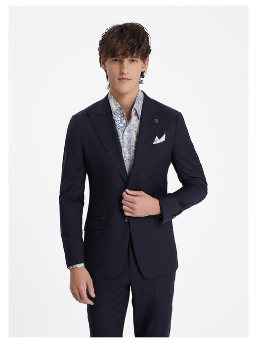 callisto高阶商务系列桑葚蓝绵羊毛西服 商品图3