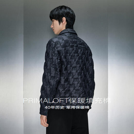 GXG男装 黑色零压翻领棉夹克 冬季热卖夹克 GEX12128144 商品图2