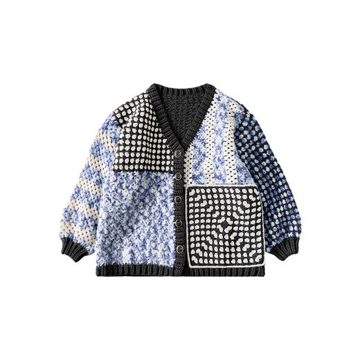 苏苏姐家方简开衫手工diy钩针编织毛线团外套衣服材料包 商品图4