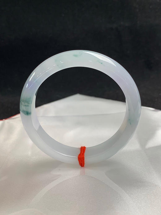 612197，54.7圈口，冰飘花正圈平安镯飘一抹紫罗兰特色双彩镯底子冰润细腻完美 商品图5