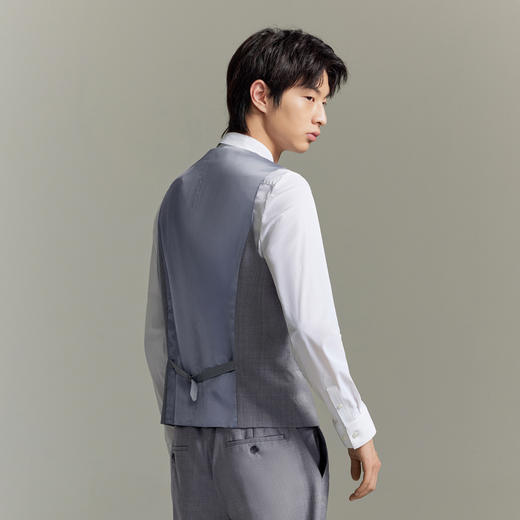 GXG男装  麻灰条通勤套西西装马甲 夏季热卖西服马甲GE1E101027G 商品图2