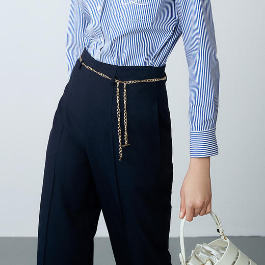 EITIE爱特爱春季新款高腰通勤纯色百搭显瘦裤子7705420 商品图2