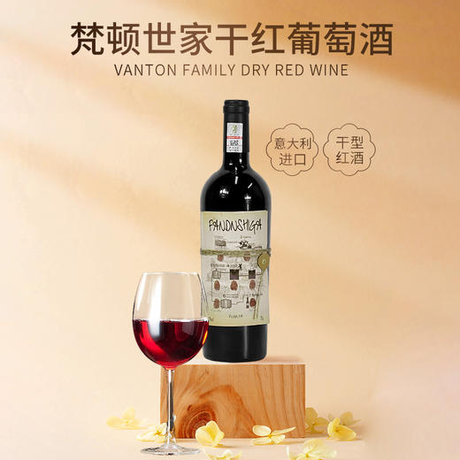 意大利 梵顿世家干红葡萄酒 17度 进口红酒750ml*1支（裸瓶） 商品图0