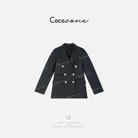 COCO ZONE 简约设计感双排扣百搭女士西服ACD1A0195