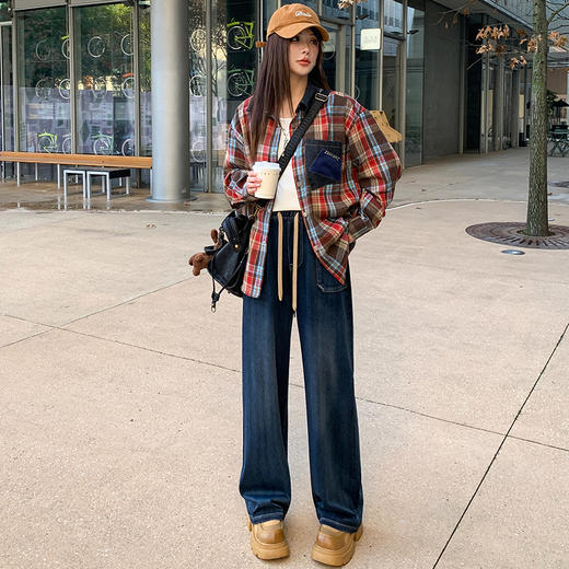 【显高显瘦 修饰腿型】SIIJJEYY枝辑 春夏法式口袋直筒牛仔裤2503 商品图6