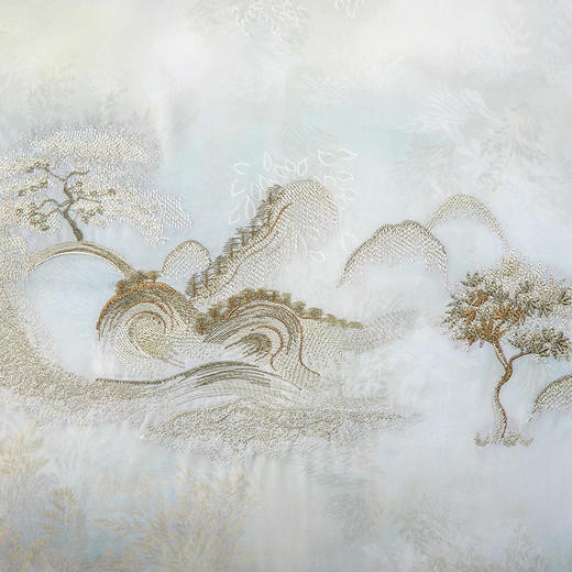 多喜爱 50S天丝四件套 缥缈茹烟/屿香花意绣花工艺 缥缈茹烟 丝滑舒适 刷木印染 奥地利进口兰精天丝 莱赛尔纤维 国风刺绣 礼盒包装 商品图4