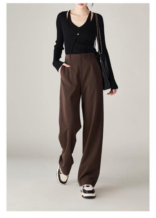 🌻显瘦又时髦❗️Chic爆了❗️【Avann高腰直筒窄版阔腿休闲西裤9658】💕万能修腿神裤❗️版型巨赞🌈 ❗️胯宽腿粗它巨能遮！🌟巨能遮！！ ❗垂顺度绝了❗  商品图1