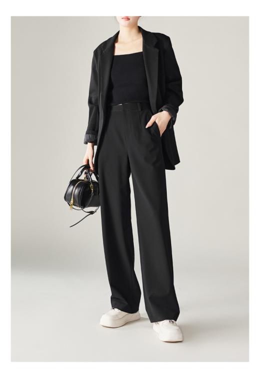 🌻显瘦又时髦❗️Chic爆了❗️【Avann高腰直筒窄版阔腿休闲西裤9658】💕万能修腿神裤❗️版型巨赞🌈 ❗️胯宽腿粗它巨能遮！🌟巨能遮！！ ❗垂顺度绝了❗  商品图3