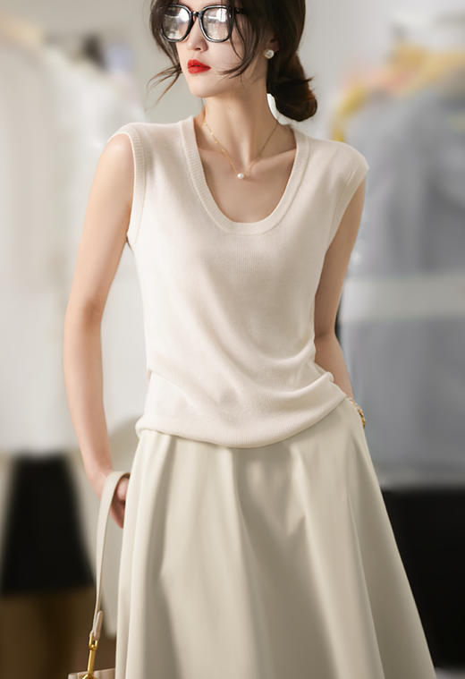 【复古包肩精仿羊毛针织衫】 可盐可甜可sexy 修身显瘦高舒适度~ 商品图0