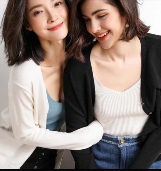 春季爆款🔥🔥🔥Zara同款开衫【伊泺杉春款V领羊绒开衫】☺️纵享丝滑的高奢质感！手感好到无法形容😍美炸‼️ 有颜有品的百搭针织开衫🧶减龄又显瘦🧍 商品图0