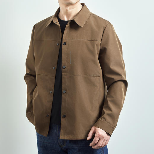 【新款DWD】大依优型加肥加大码休闲翻领夹克高级春秋新款商务夹克衫上衣男士 商品图3