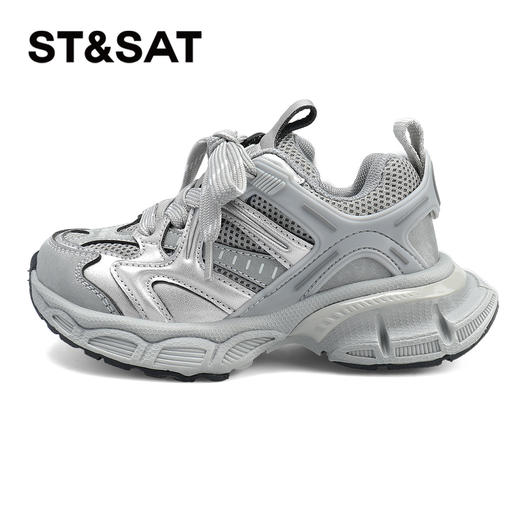 【童鞋】星期六机能风网面透气男女童老爹鞋SSD1192L1B 商品图7