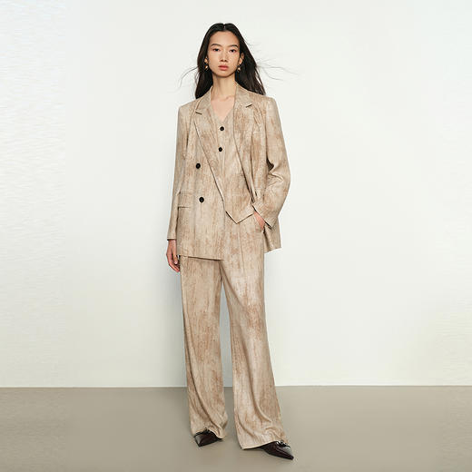 NEELLY纳俪商场同款春新款时尚扎染休闲直筒裤女百搭垂感随性长裤N25023H01111 商品图2