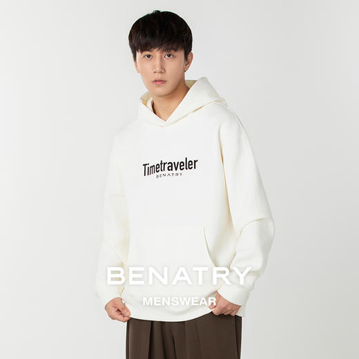 贝纳川字母连帽男士休闲卫衣ECP324005401 商品图0