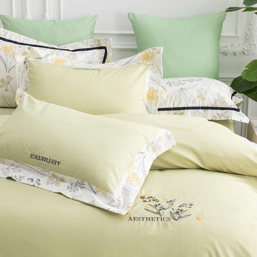 多喜爱 全精梳棉斜纹四件套 安盈【精美刺绣】【礼盒包装】 精梳全棉 透气耐用  斜纹织造 商品图4