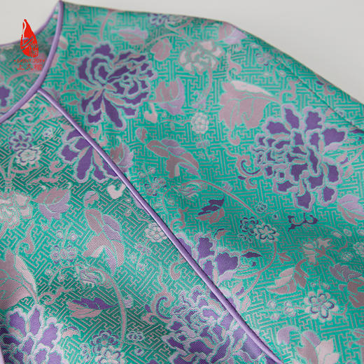 SAINTJOY/上久楷宋锦外套 复古 中国风 女士上衣 万字地缠枝牡丹 CY1024207029 商品图5