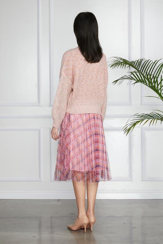 LILY 网纱格纹毛衫两件套 11589 商品图2