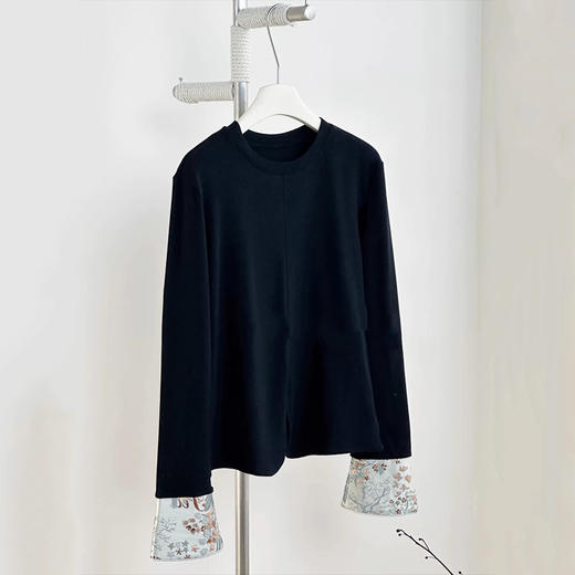 【非遗宋锦马甲/打底衫】宋锦提花工艺 拼接水貂毛 内里夹棉 保暖又显贵气 鸵鸟毛点缀 国风新贵气 商品图7