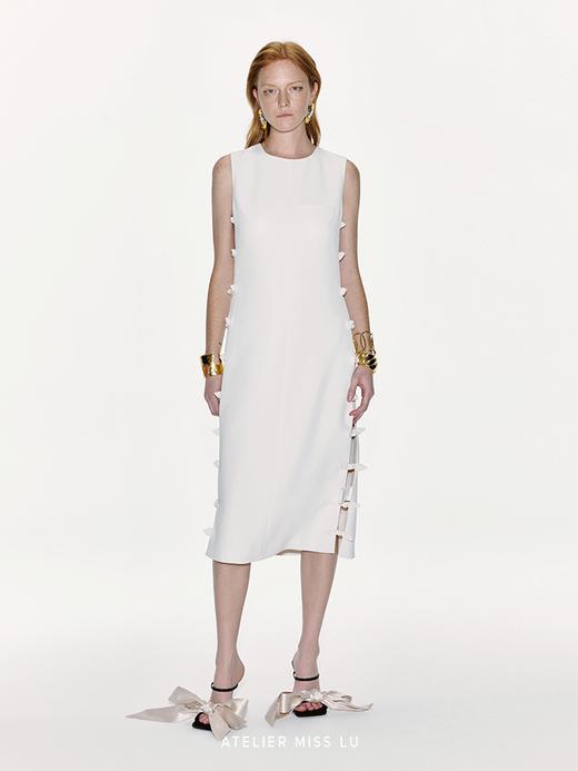 【佩里月光】双侧镂空兔耳蝴蝶结拼接连衣裙 商品图2