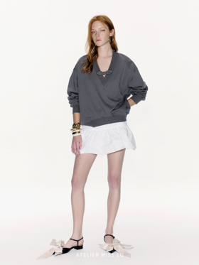 【泡泡水星】裙摆花苞设计短款裙裤