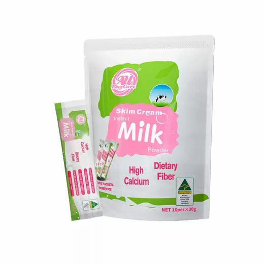 珍澳澳洲进口高钙脱脂速溶奶粉便携独立小条装成人青少年480g 商品图1