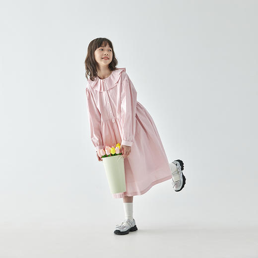 棵初 2025春夏第一波新品-花瓣领连衣裙876K256024MJ 商品图1