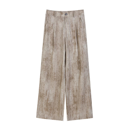 NEELLY纳俪商场同款春新款时尚扎染休闲直筒裤女百搭垂感随性长裤N25023H01111 商品图3