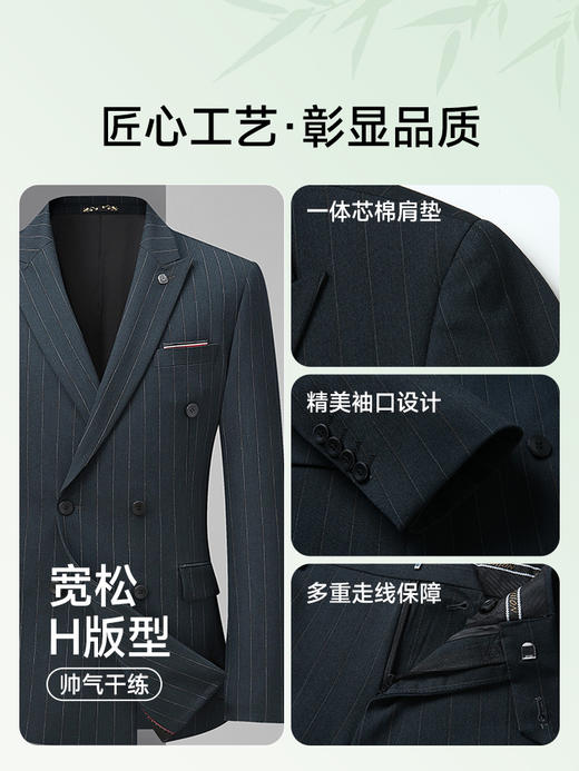 【商城同款】【DDS】大依优型大码西装休闲西服马甲三件套套装西裤外套裤子加肥加大肥佬休闲商务上衣男士胖子正装西装 商品图8