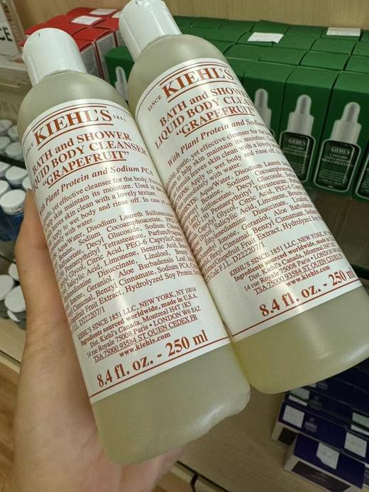 399/250ml*2 直邮 可以用好久 kiehls科颜氏葡萄柚身体清洁沐浴露 美国代购，无中文标签，介意慎拍 商品图0