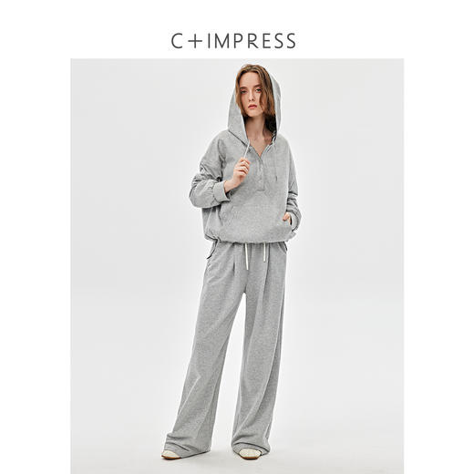 双面穿复古格子松弛感卫衣套装2025春WY2501036 商品图3