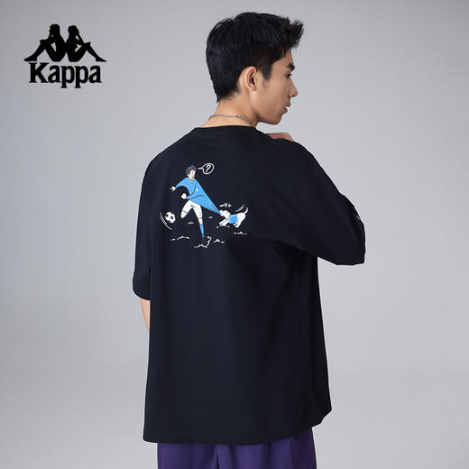 Kappa卡帕背靠背2025新款运动短袖情侣圆领T恤男美式宽松上衣女款 商品图4