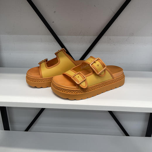 COACH/蔻驰 Lainey 女士可调节平底休闲一字拖厚底橡胶凉鞋 商品图0