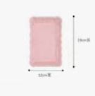 长方形粉色托盘大号摆件1*1件