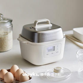 olayks立时万食锅电饭煲1到2人迷你家用蒸煮炖多功能不锈钢电蒸锅
