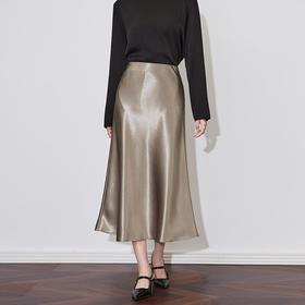 【高货wl】全新升级【铂金会员174/天猫229/差价55】(10528)洛诗琳女春新款高级感鎏光缎垂坠感奢华时尚松弛半身裙