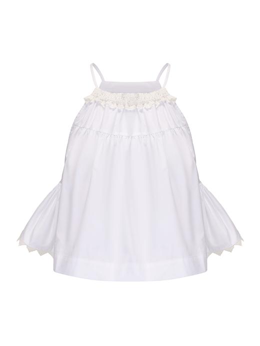 【皂感少女】蕾丝拼接设计立体廓形吊带上衣 商品图4