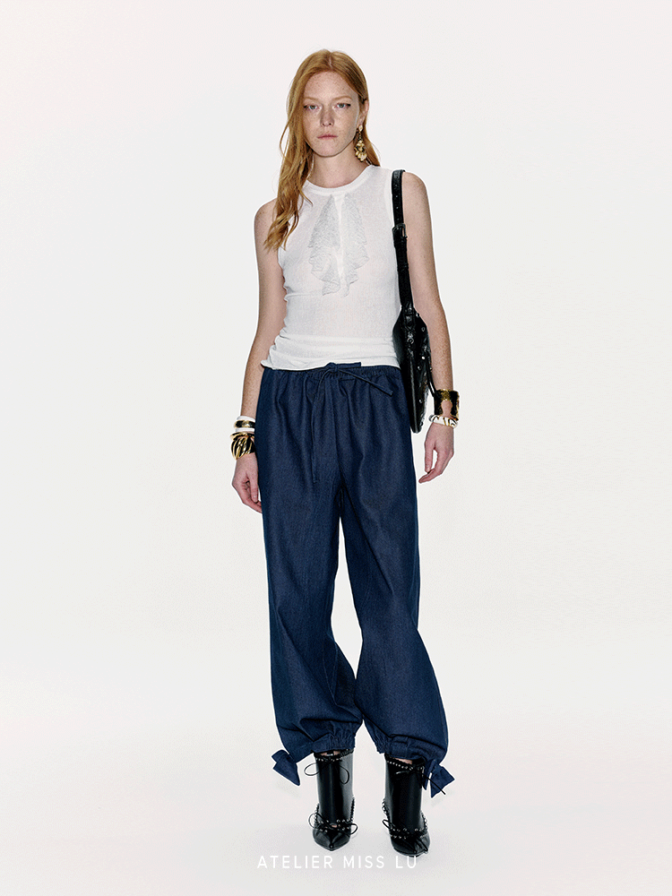 【芬兰漫雪】蕾丝飘逸装饰轻薄针织背心