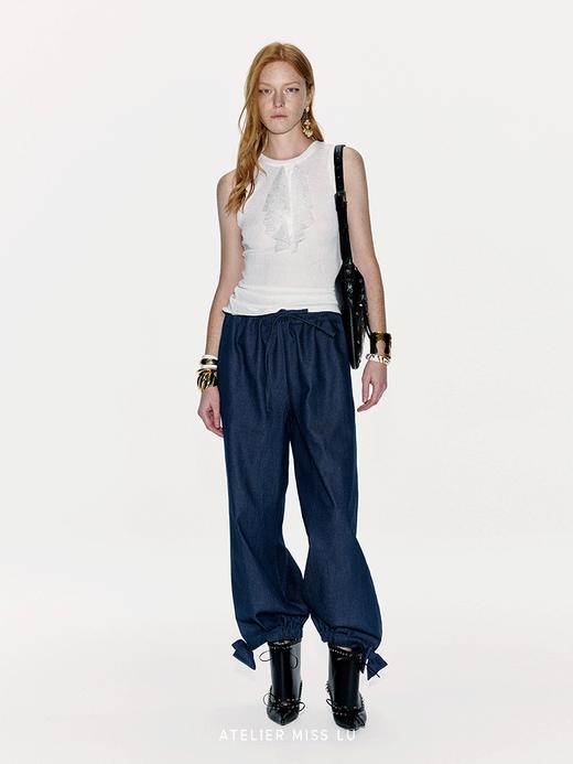 【芬兰漫雪】蕾丝飘逸装饰轻薄针织背心 商品图0