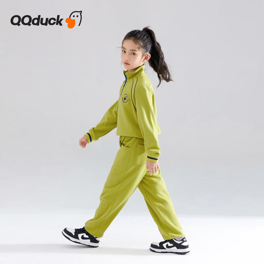 【清仓捡漏】【120-165】【可可鸭】女童春秋半拉链立领卫衣 商品图7