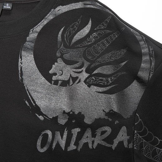 ONIARAI/鬼洗25春夏新品鬼和艺圣兽丸落肩短男式休闲恤 B830184 商品图2
