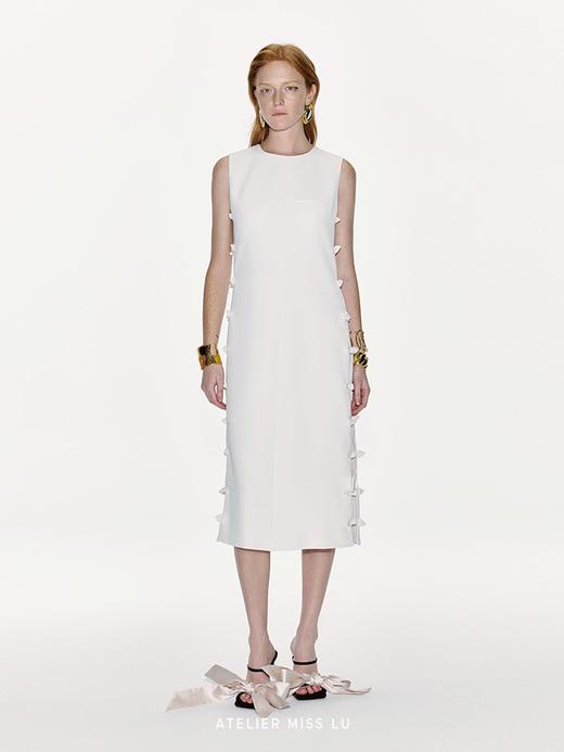 【佩里月光】双侧镂空兔耳蝴蝶结拼接连衣裙 商品图0