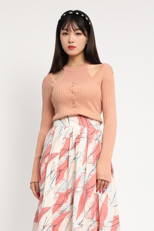 ANSUABEL 圆领背心针织开衫套装 11705 商品图0