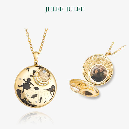 【梦幻爱丽丝】相片盒JULEE JULEE茱俪珠宝 18K黄金钻石相片盒吊坠 商品图0