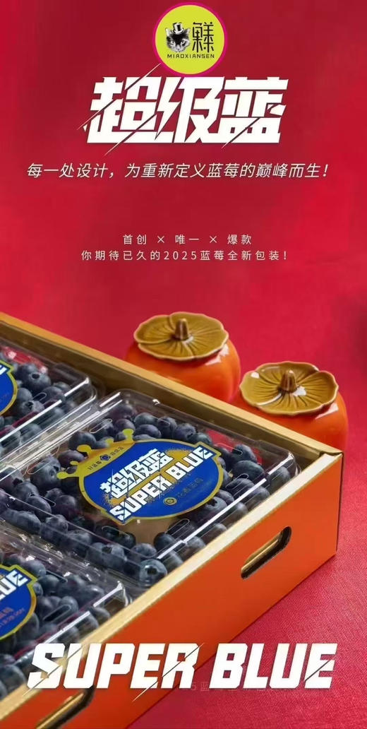 🛵花香超级蓝🫐18+大果超大盒250克/盒 商品图1